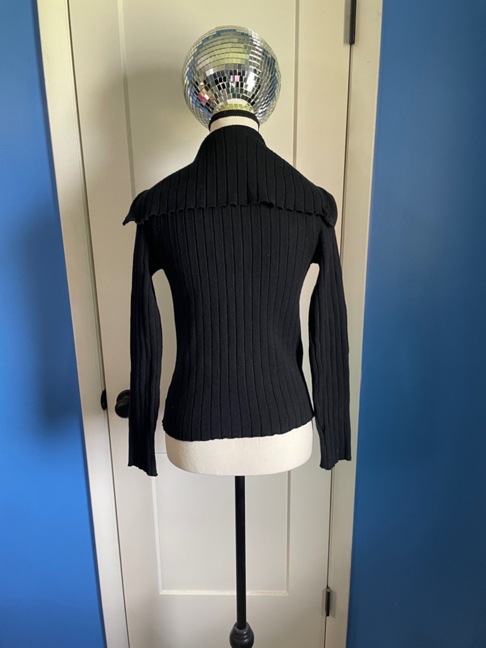 Universal Thread Black Ribbed Zip-Up Jacket - Picture 3 of 5